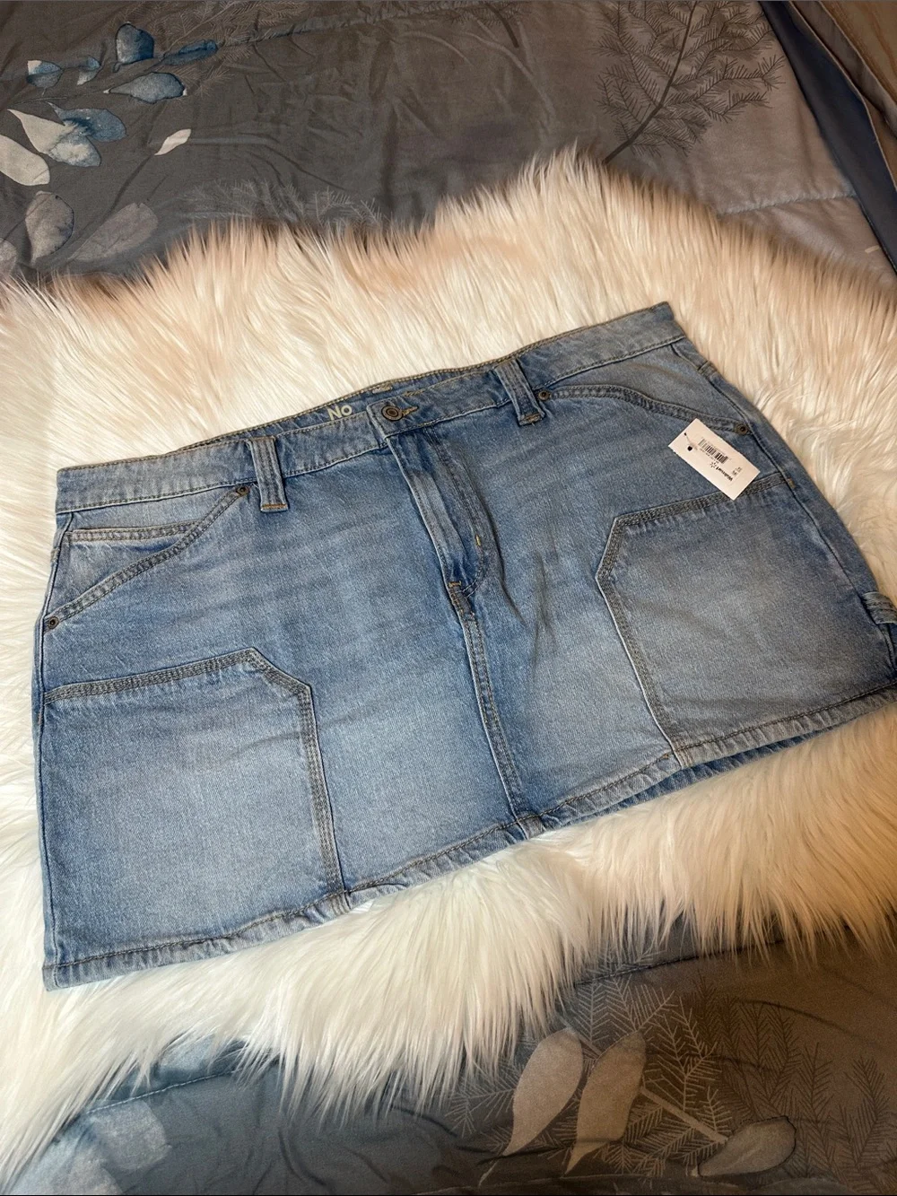 NWT No Boundaries Light Wash Denim Mini Skirt - Light Blue Sz XL 16-18 π¦ - Picture 1 of 10